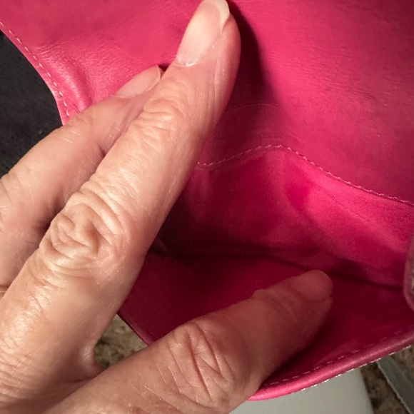 Coach Pink Key Card Holder - EUC - with Monogram Embossing - Picture 6 of 8